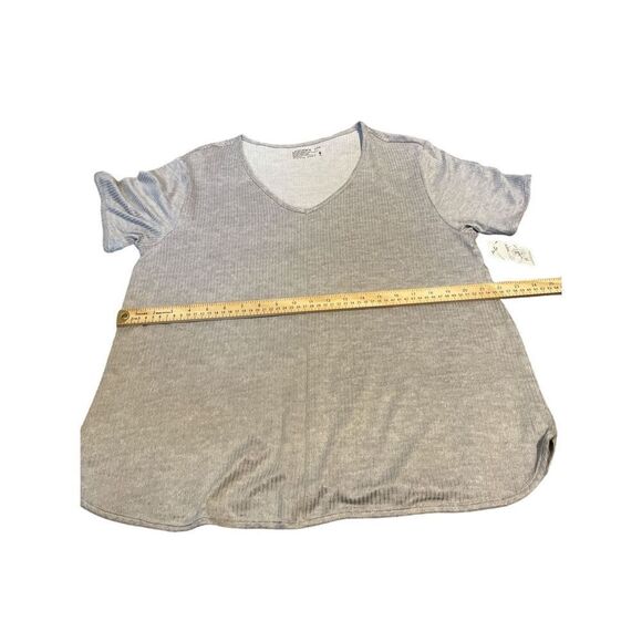 Jockey Women's Sz XL Luxe Lounge Short Sleeve T-Shirt Ribbed Microfiber - Picture 3 of 6